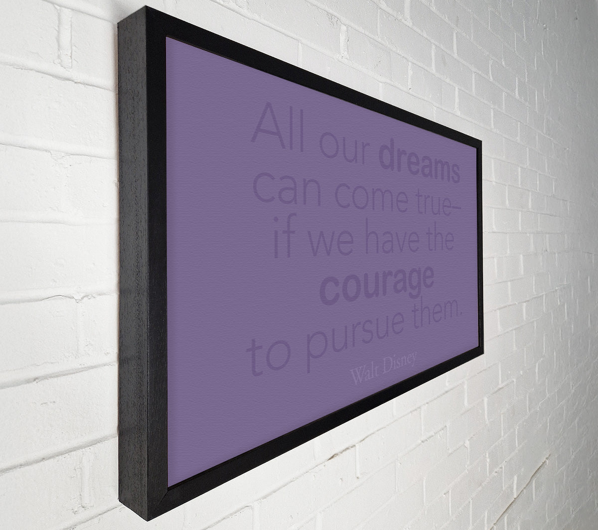 Walt Disney All Our Dreams Lilac Canvas Print