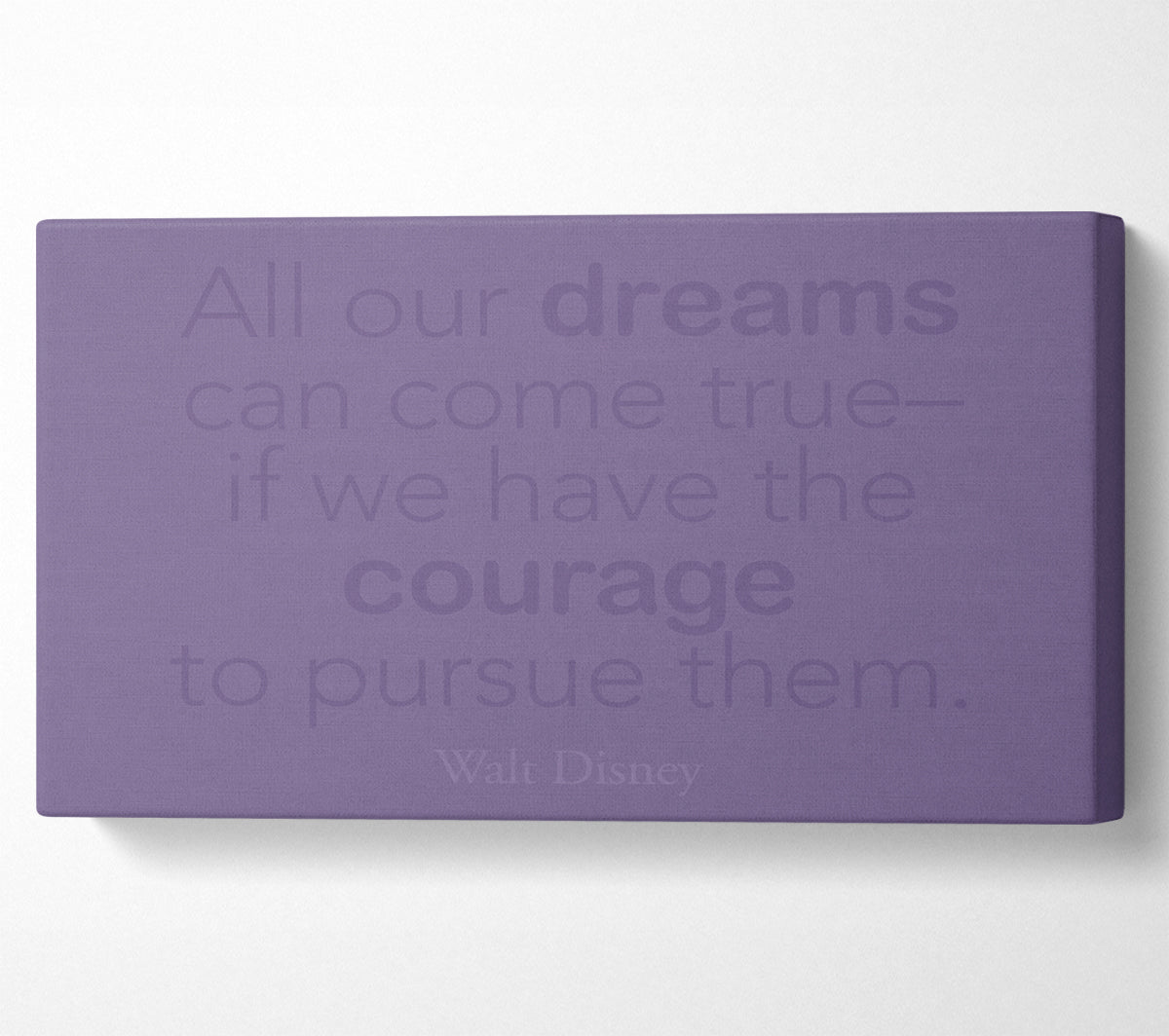 Walt Disney All Our Dreams Lilac Canvas Print