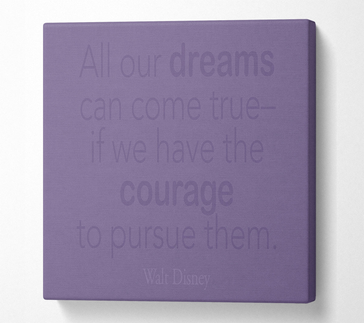 Walt Disney All Our Dreams Lilac Canvas Print