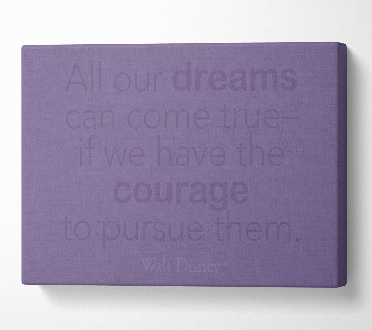 Walt Disney All Our Dreams Lilac Canvas Print