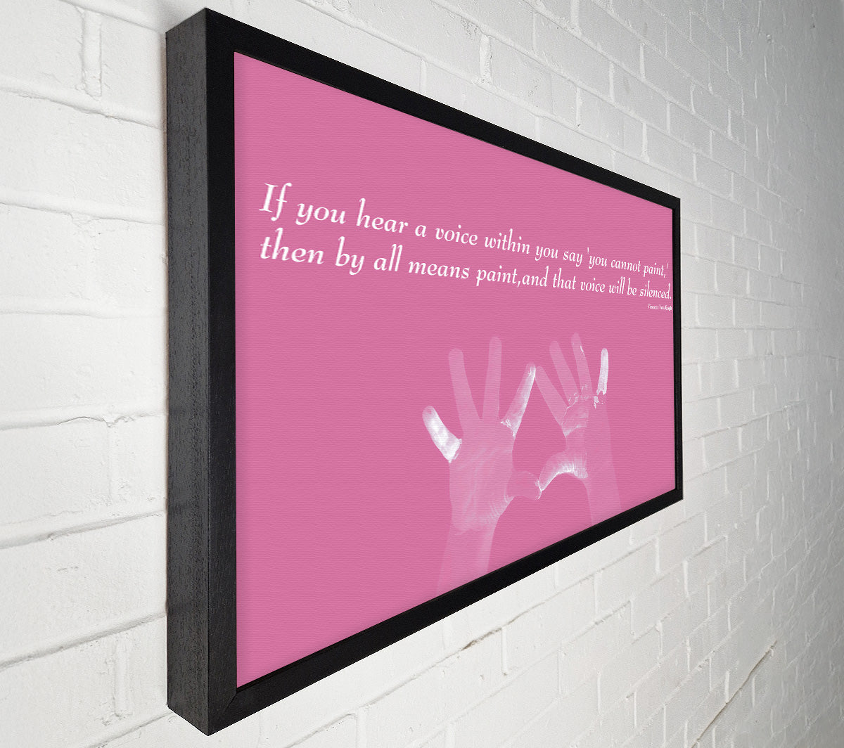 Vincent Van Gogh If You Hear A Voice Pink Canvas Wall Art