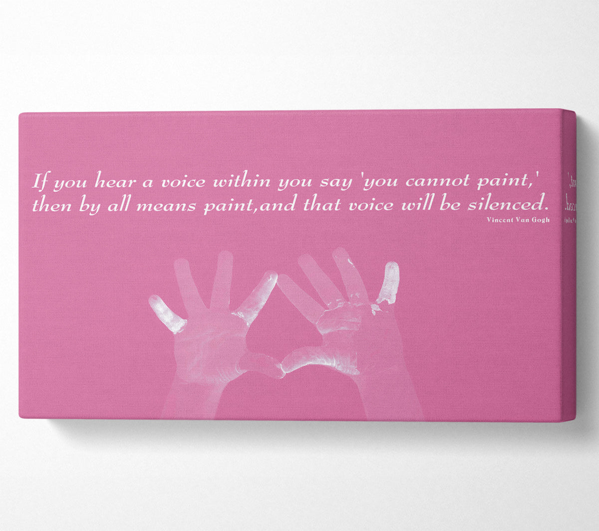 Vincent Van Gogh If You Hear A Voice Pink Canvas Wall Art
