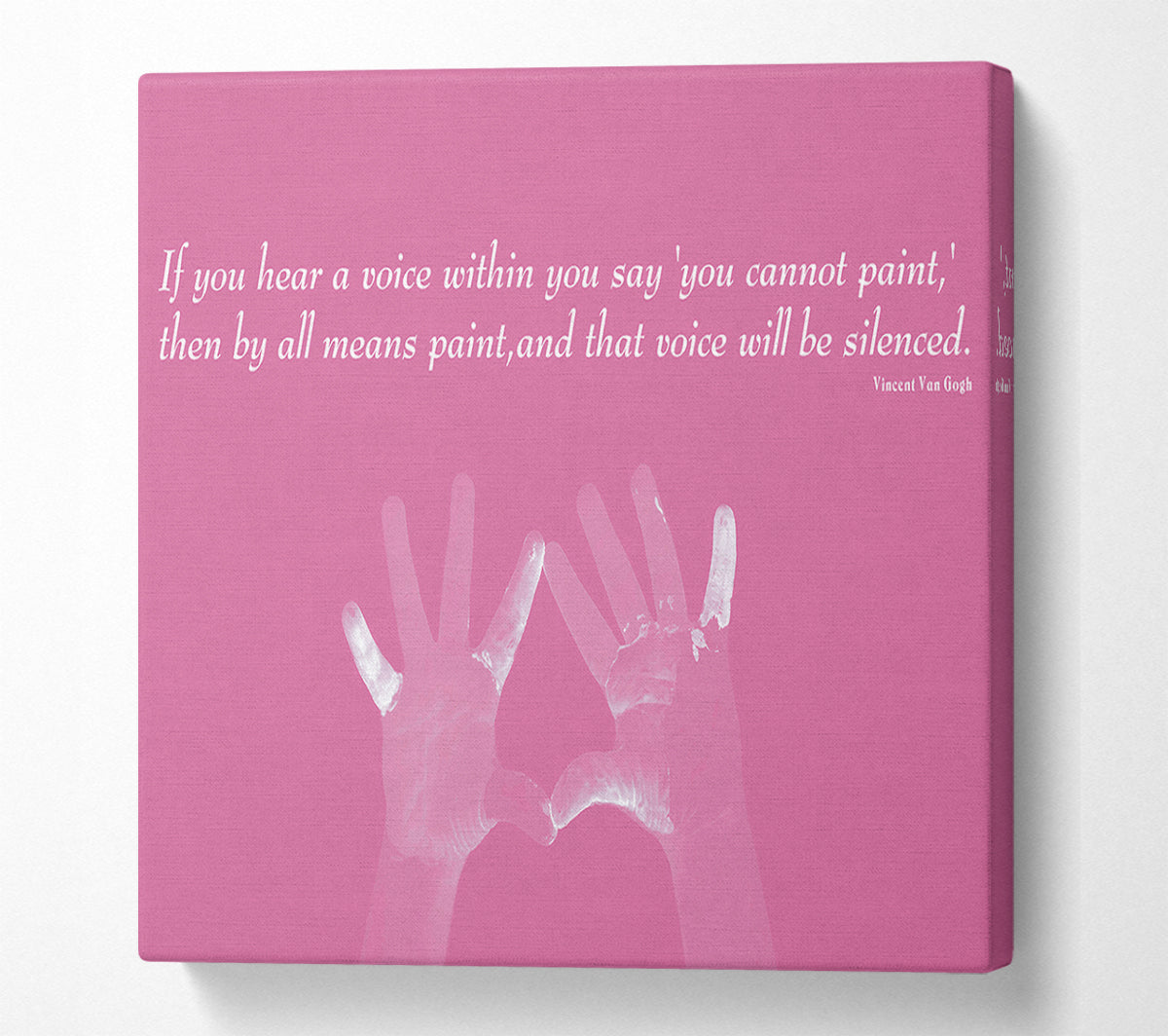 Vincent Van Gogh If You Hear A Voice Pink Canvas Wall Art