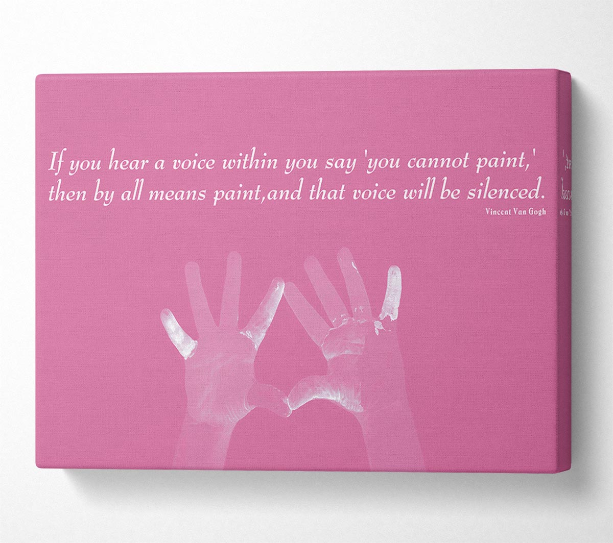 Vincent Van Gogh If You Hear A Voice Pink Canvas Wall Art
