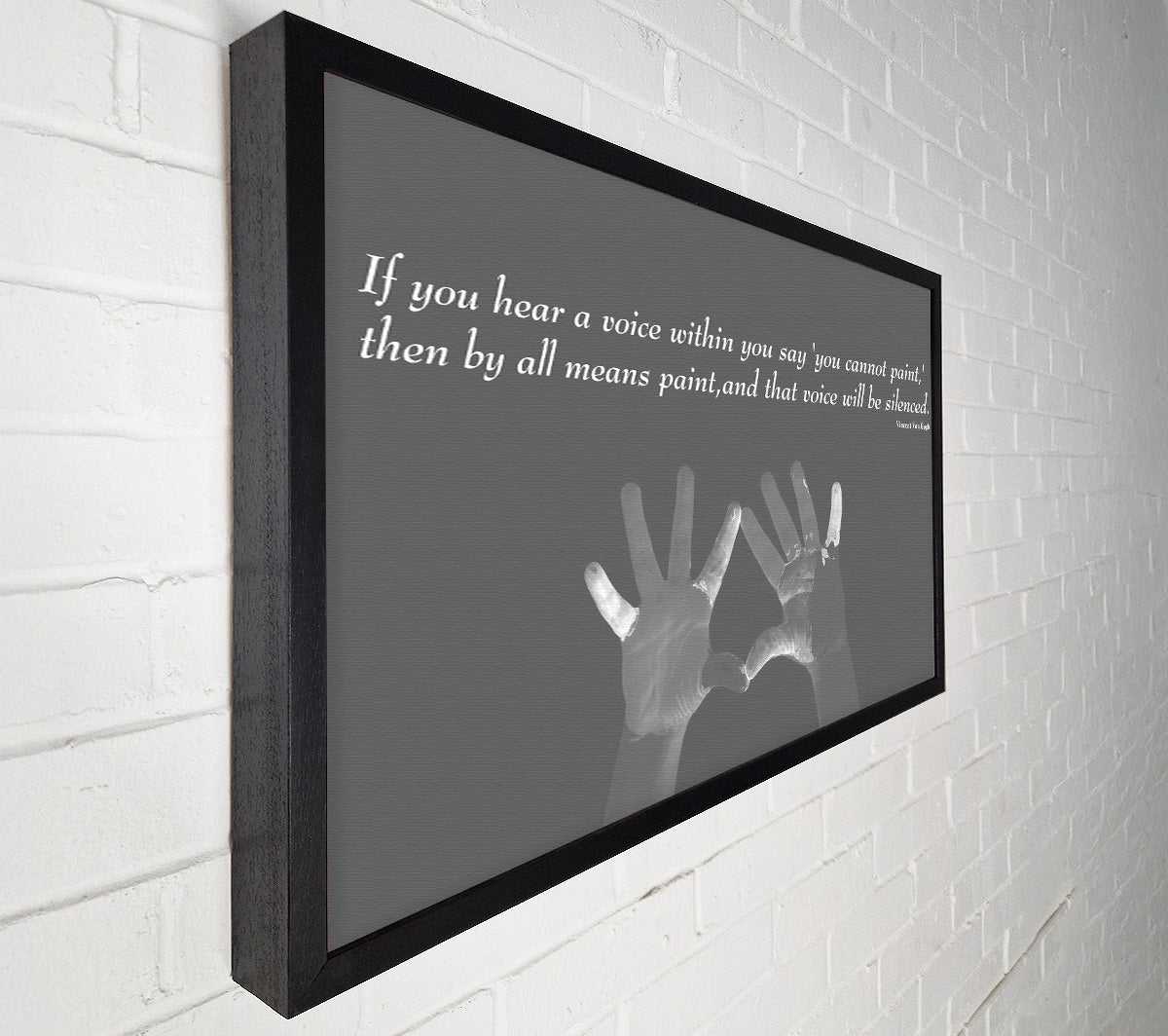 Vincent Van Gogh If You Hear A Voice Grey Canvas Wall Art