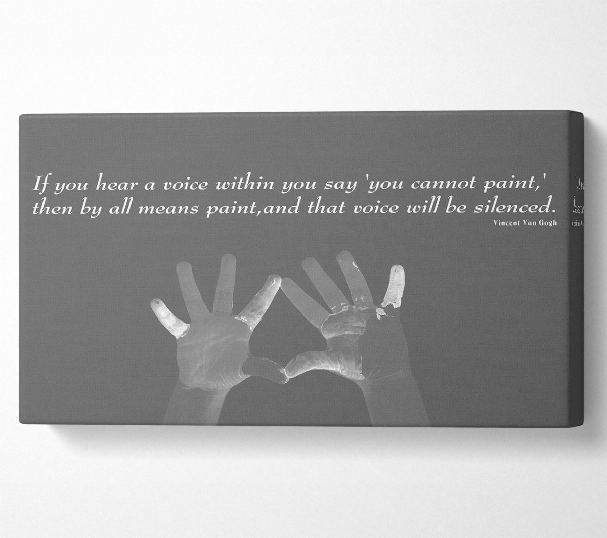 Vincent Van Gogh If You Hear A Voice Grey Canvas Wall Art