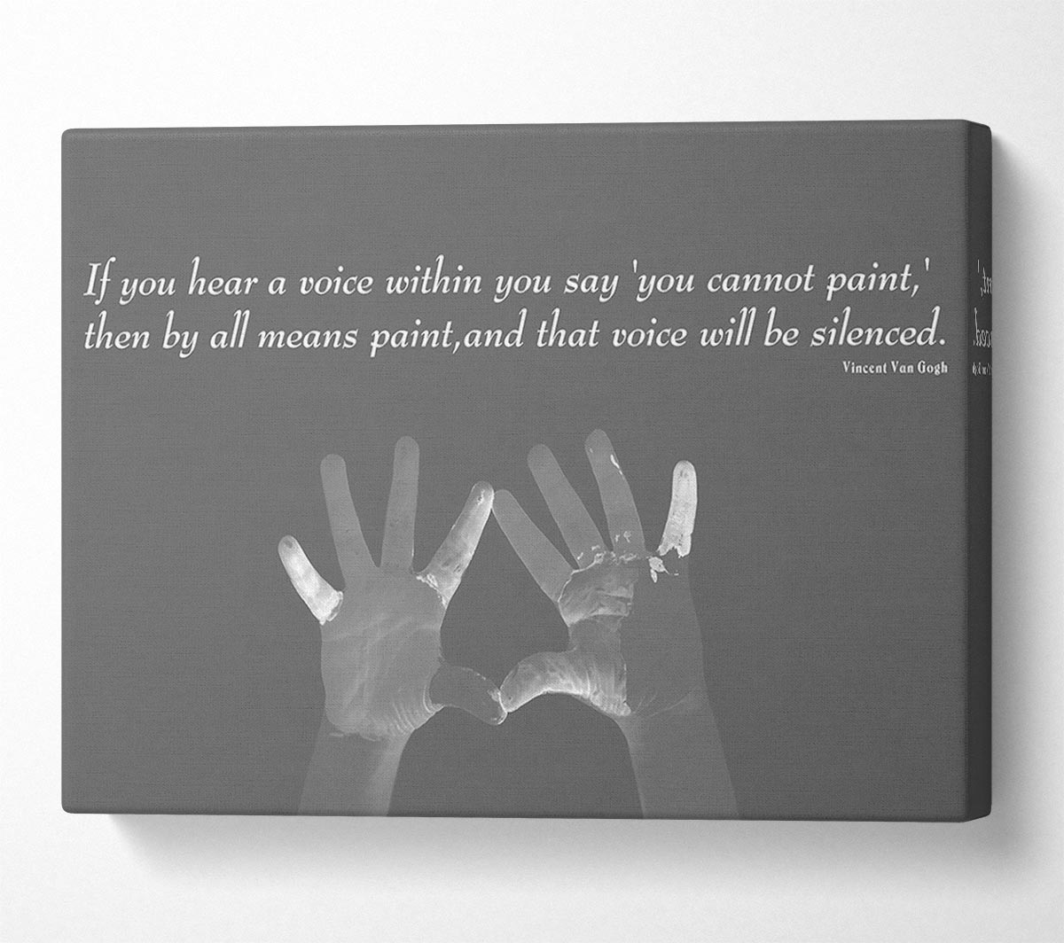Vincent Van Gogh If You Hear A Voice Grey Canvas Wall Art
