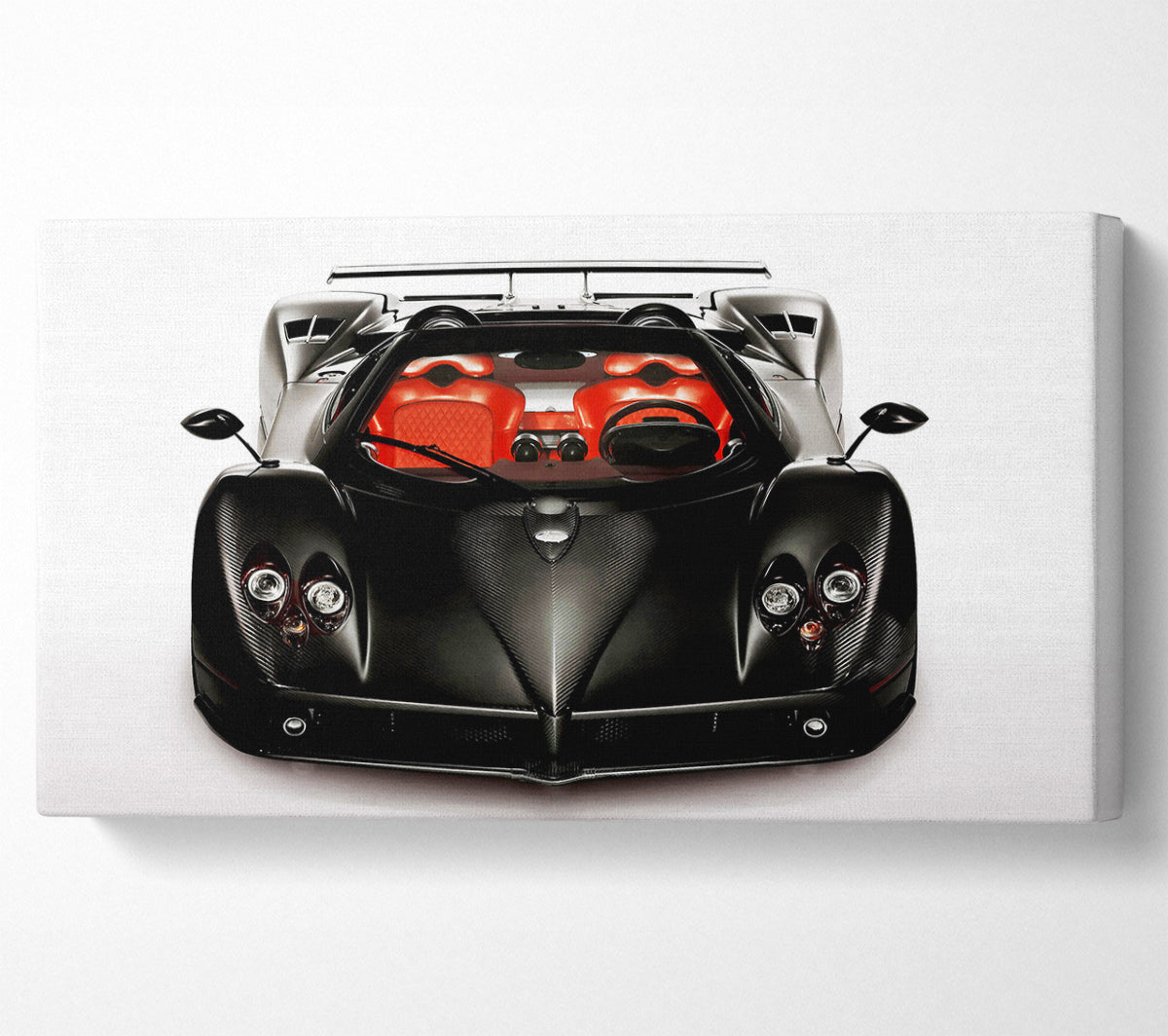 Zonda Jet Black Canvas Wall Art