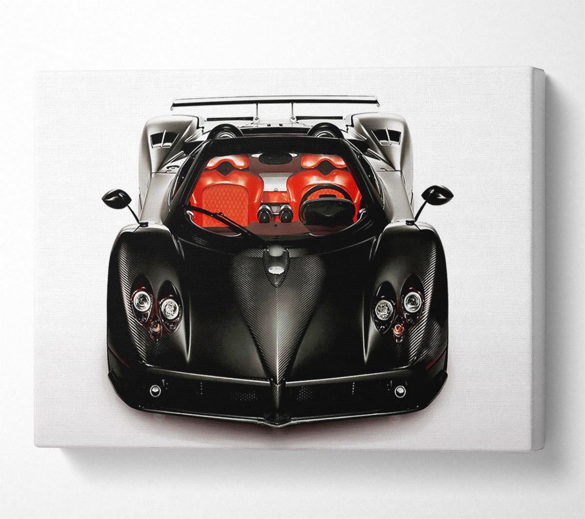 Zonda Jet Black Canvas Wall Art