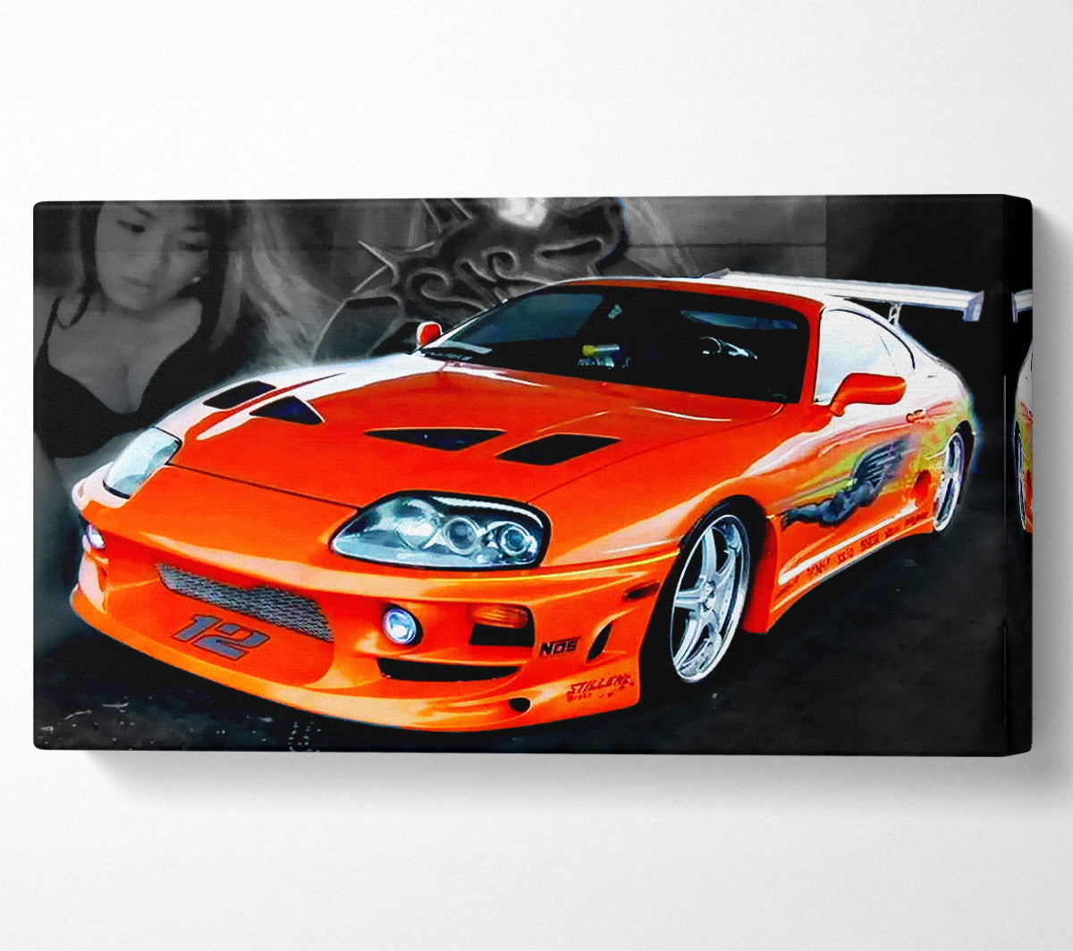 Toyota Supra Fast And The Furious Canvas Wall Art
