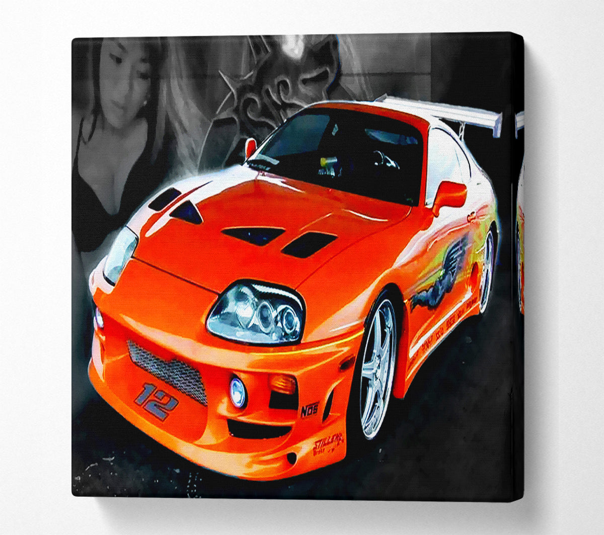 Toyota Supra Fast And The Furious Canvas Wall Art