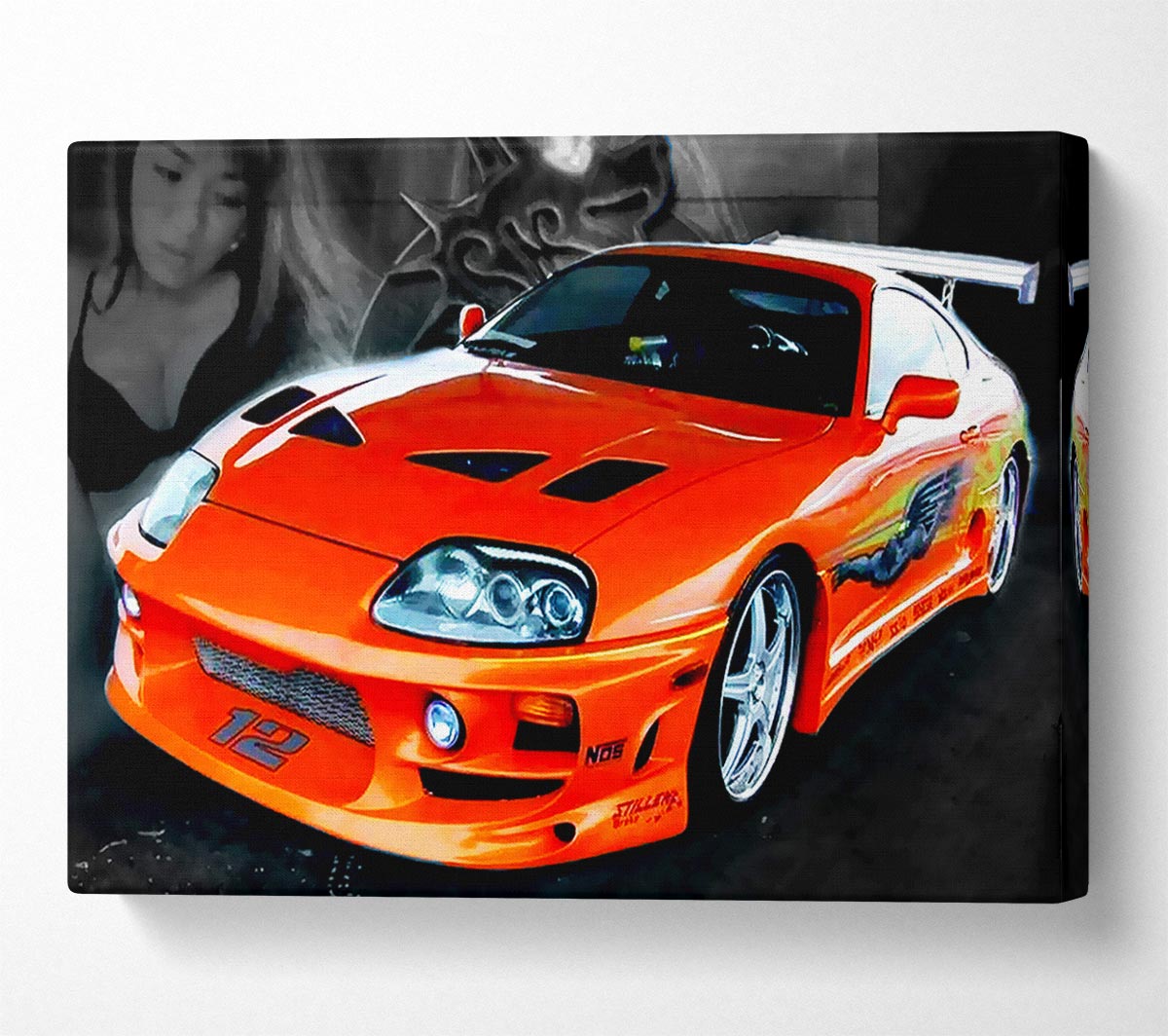 Toyota Supra Fast And The Furious Canvas Wall Art