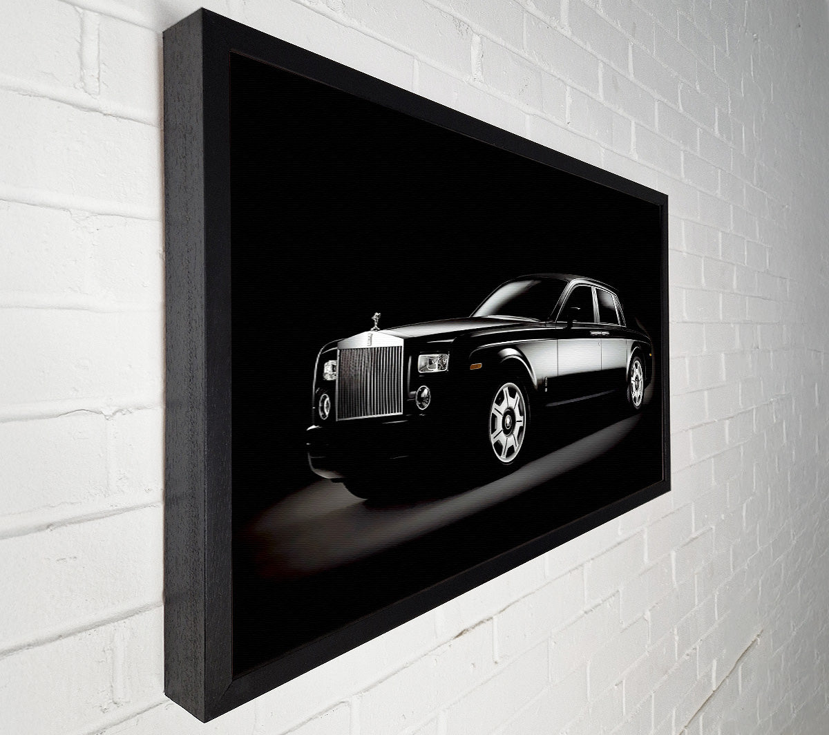Rolls Royce Black Canvas Wall Art