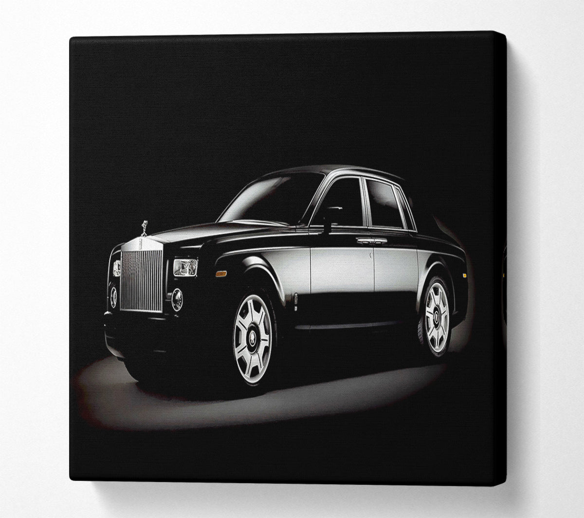 Rolls Royce Black Canvas Wall Art