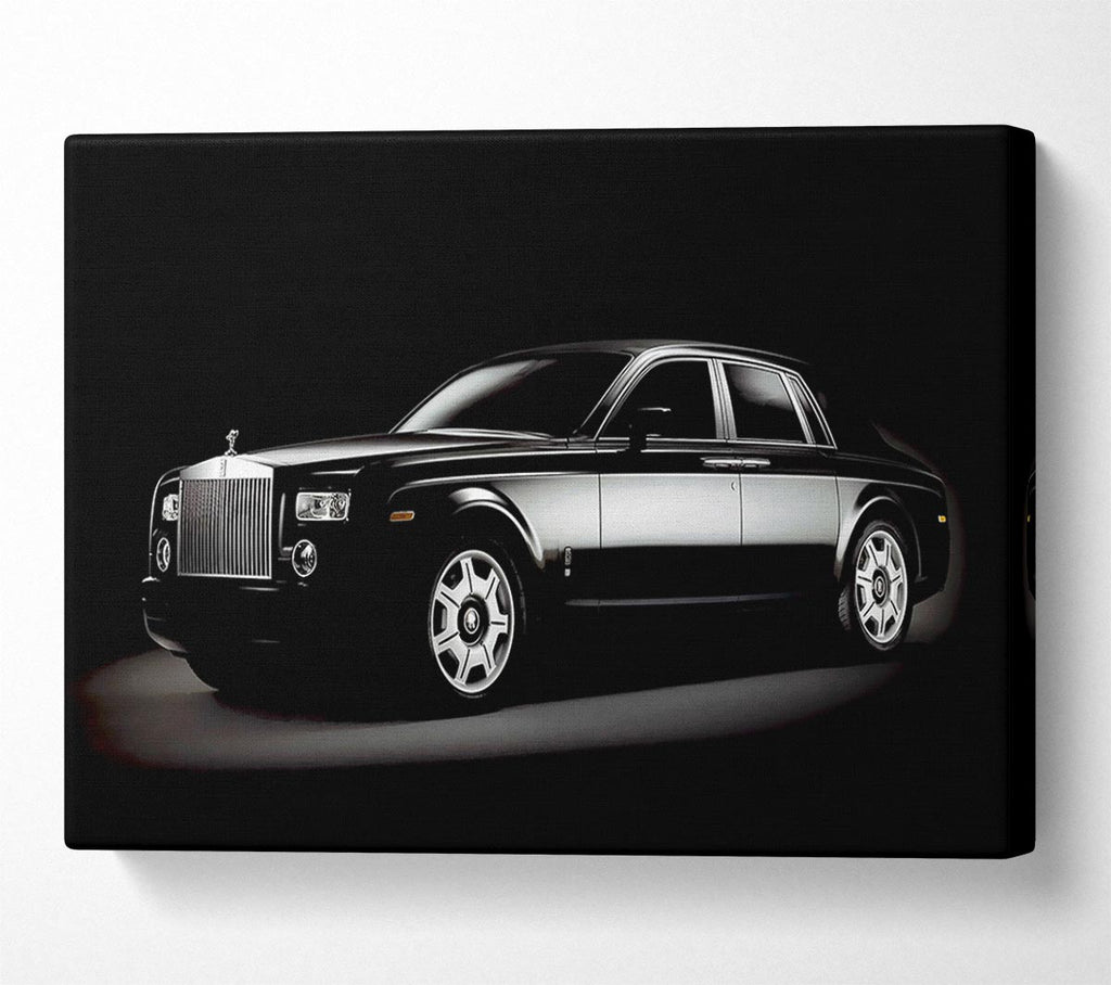 Rolls Royce Black Canvas Wall Art
