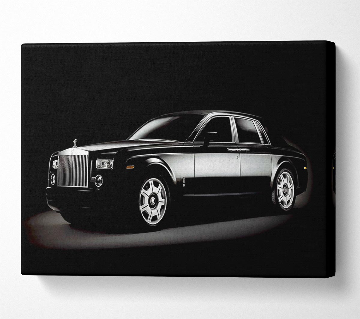 Rolls Royce Black Canvas Wall Art