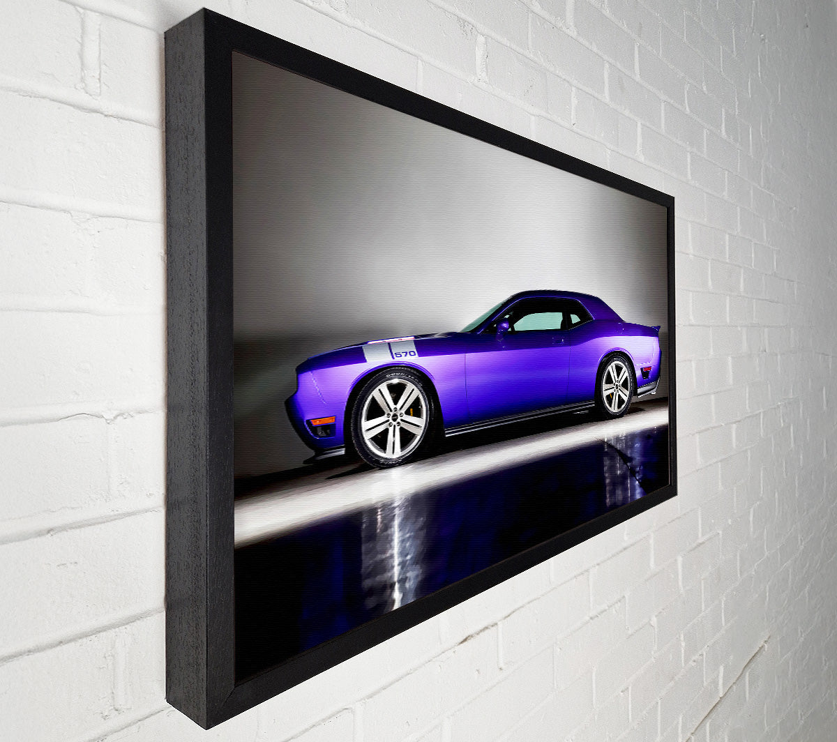 Purple Mustang Canvas Wall Art