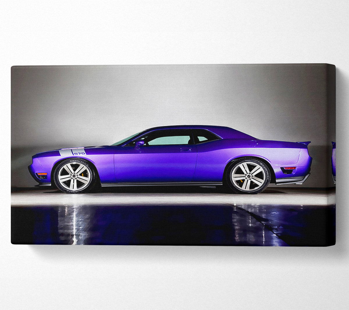 Purple Mustang Canvas Wall Art