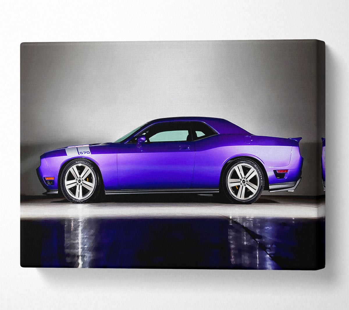 Purple Mustang Canvas Wall Art