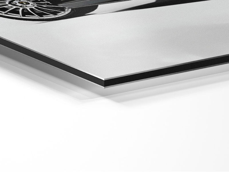 Lamborghini Rear Silver Metal Print