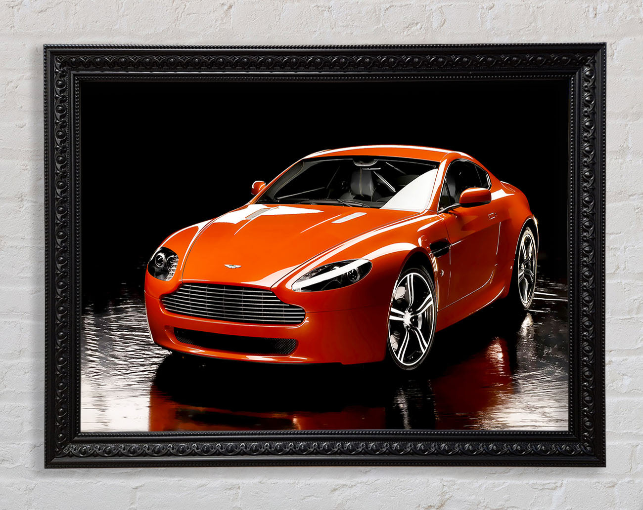 Aston Martin Orange Framed Print