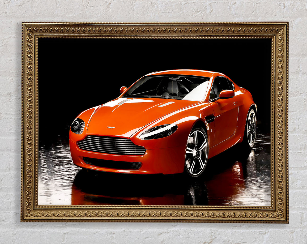 Aston Martin Orange Framed Print