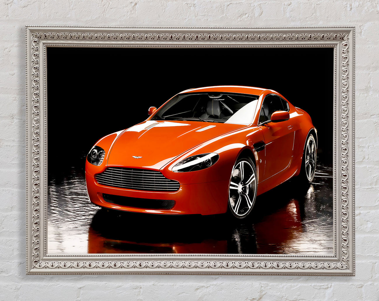 Aston Martin Orange Framed Print