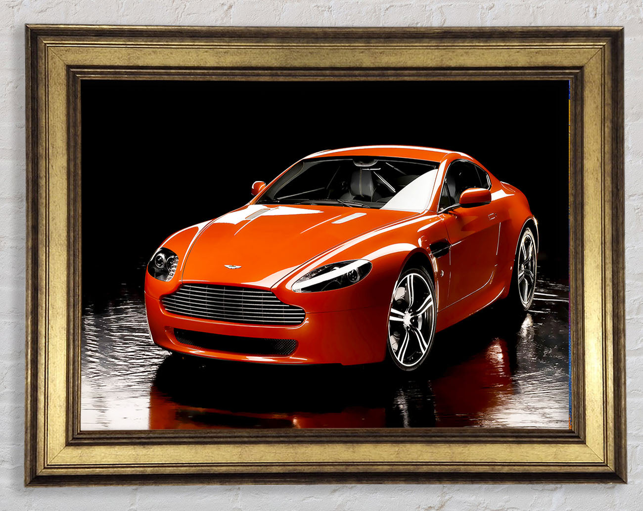Aston Martin Orange Framed Print