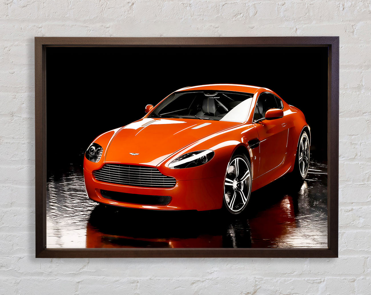 Aston Martin Orange Framed Print