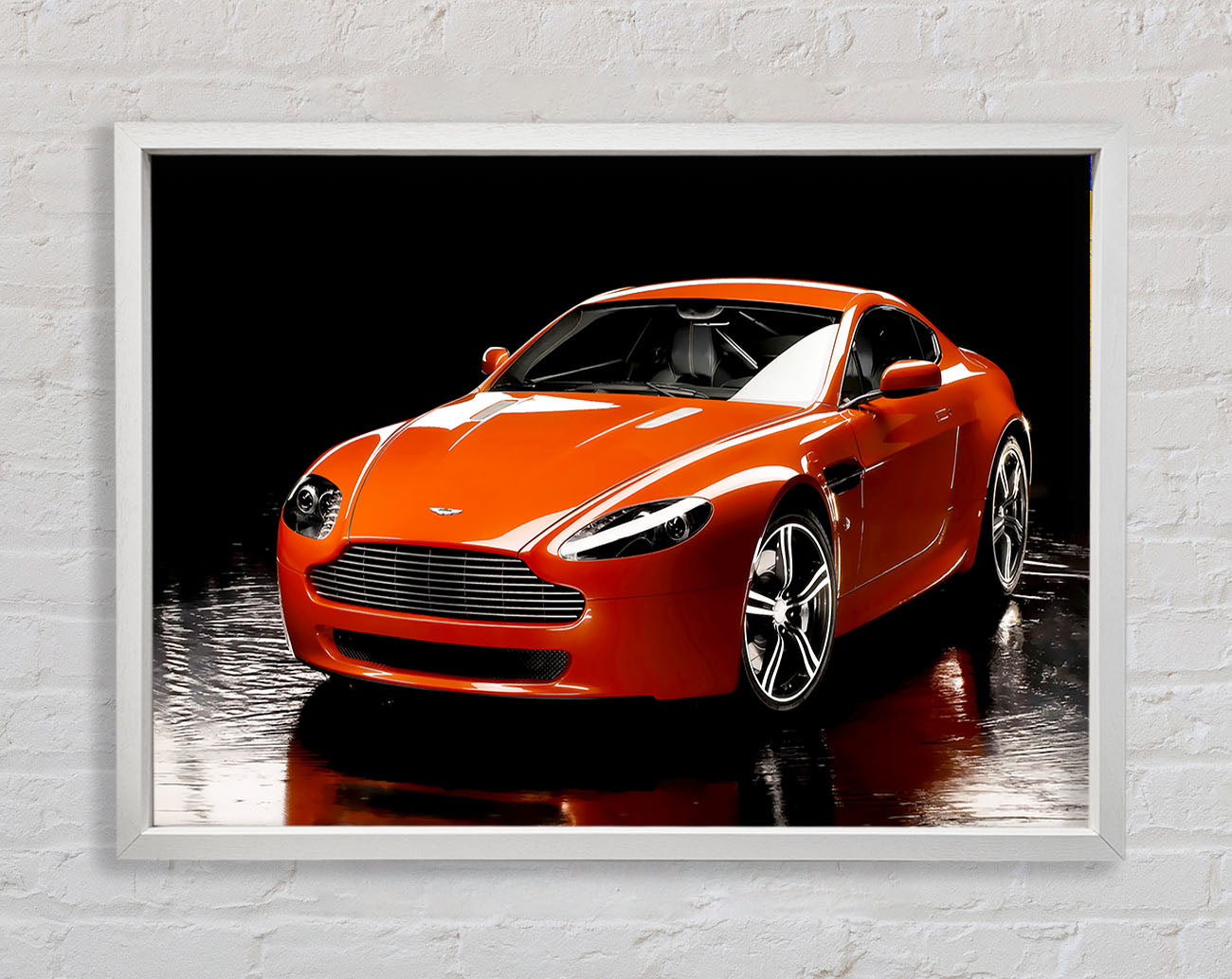 Aston Martin Orange Framed Print