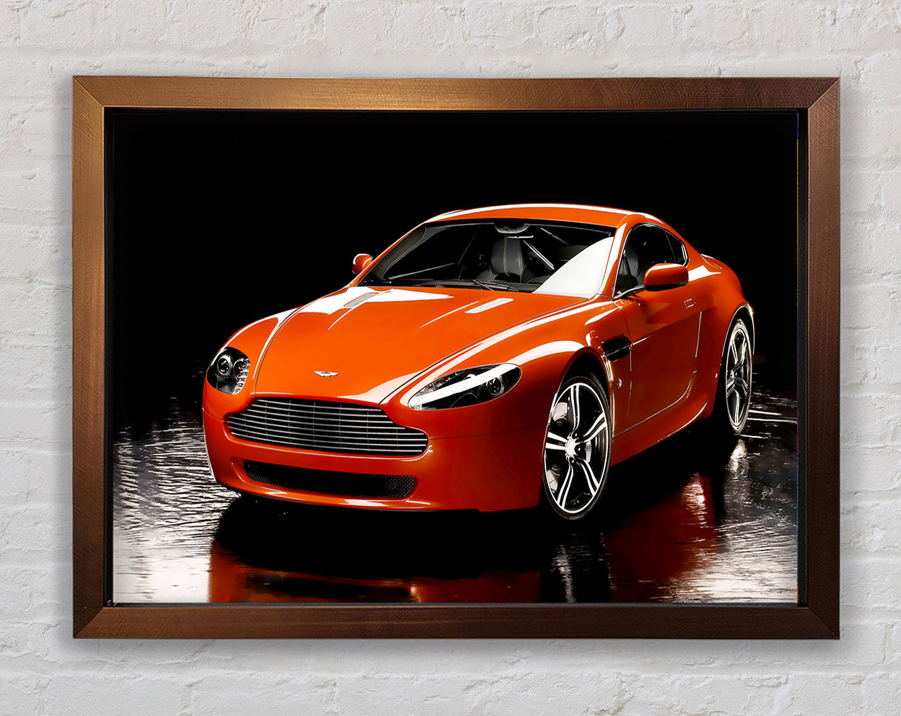 Aston Martin Orange Framed Print
