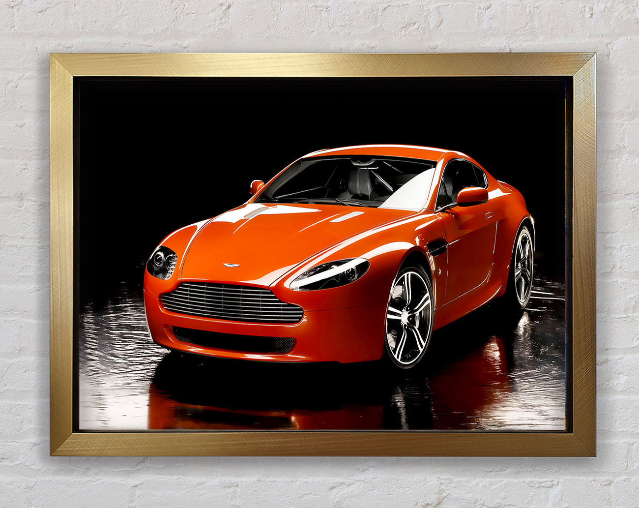 Aston Martin Orange Framed Print