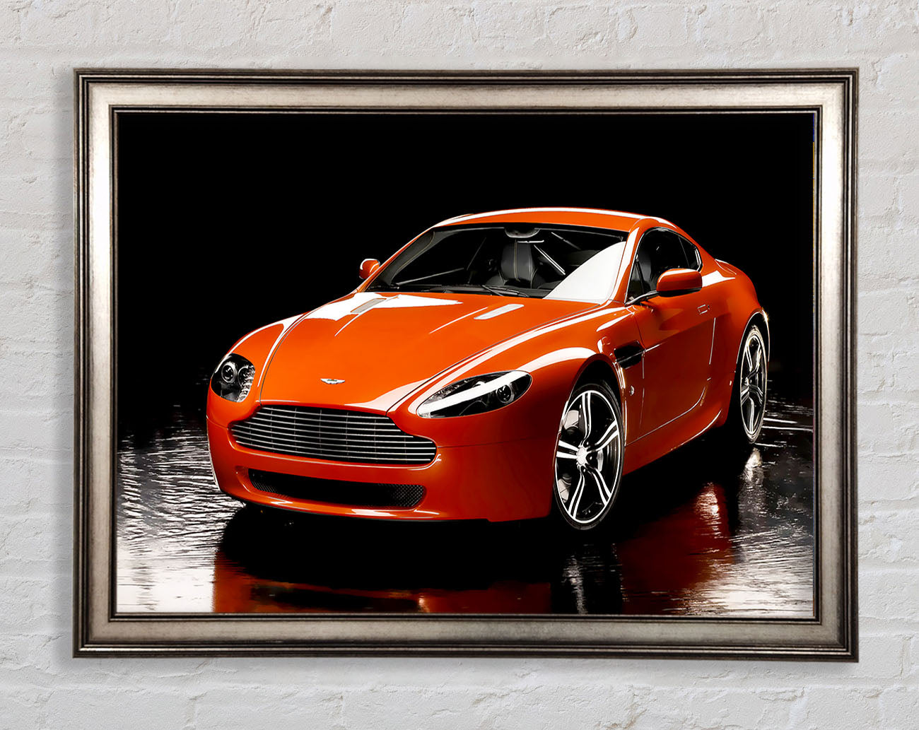 Aston Martin Orange Framed Print