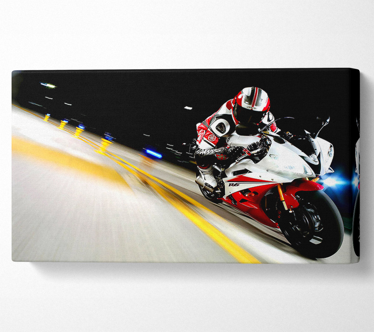 2007 Yamaha Yzfr6 Race Canvas Art
