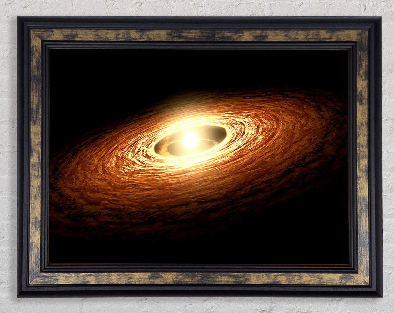 Golden Ring Galaxy Framed Print