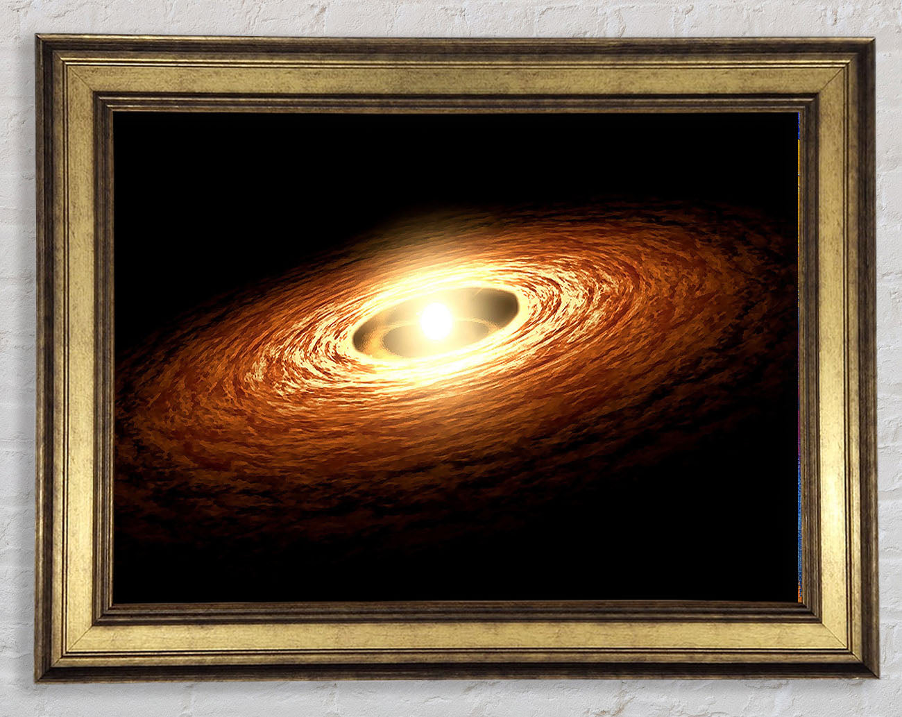 Golden Ring Galaxy Framed Print