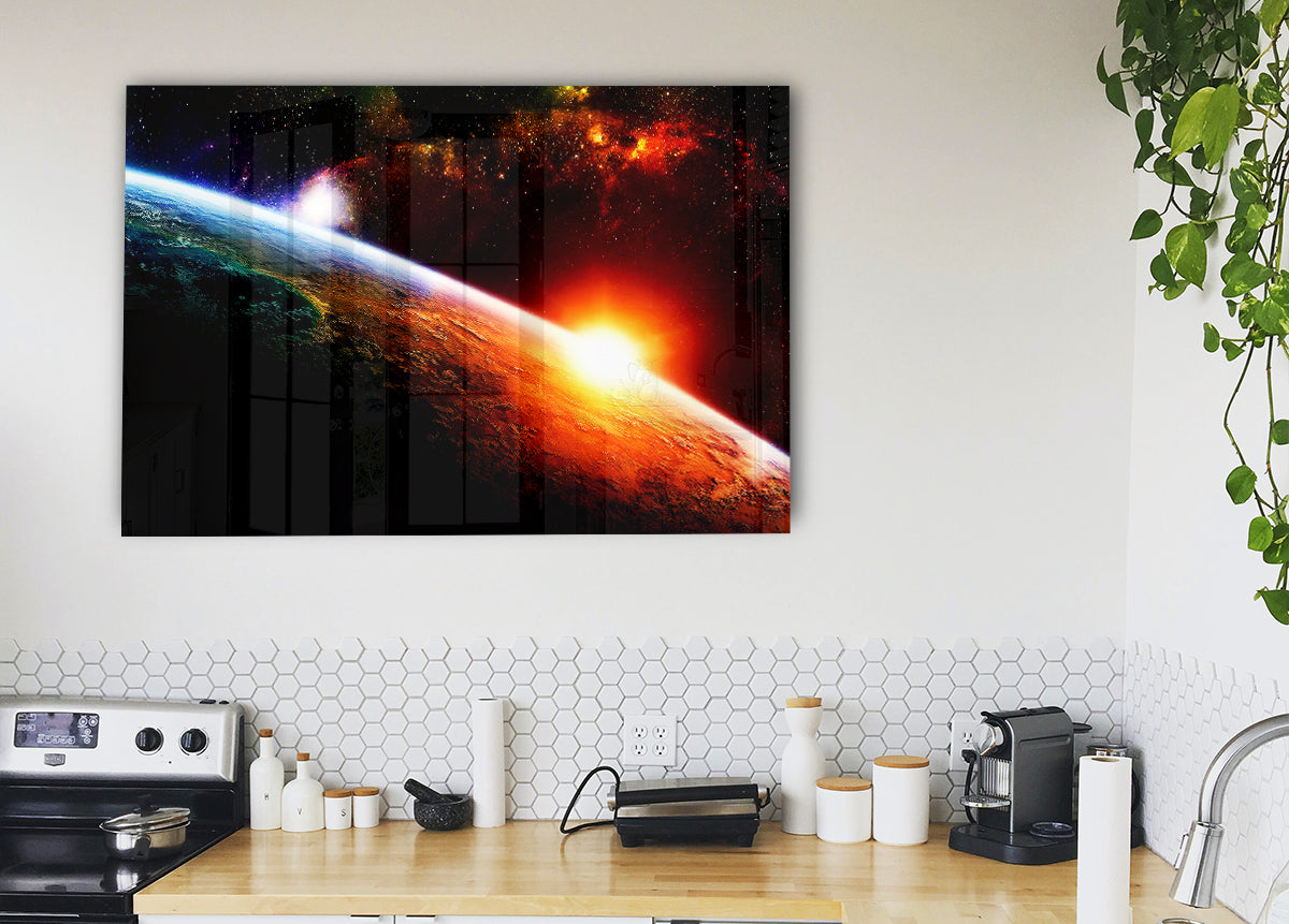 Above The Earth Universe Canvasb