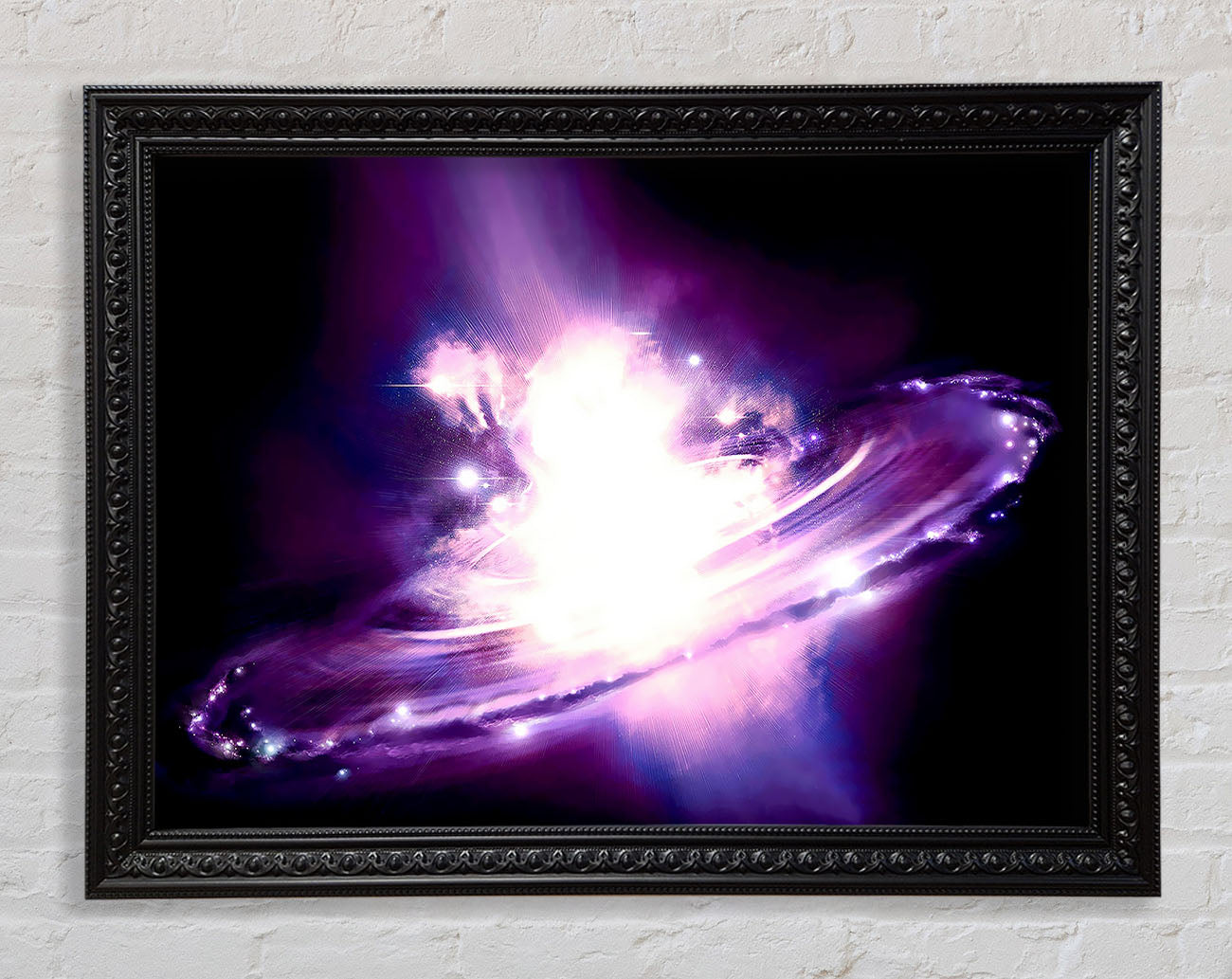 Pink Exploding Star Framed Print