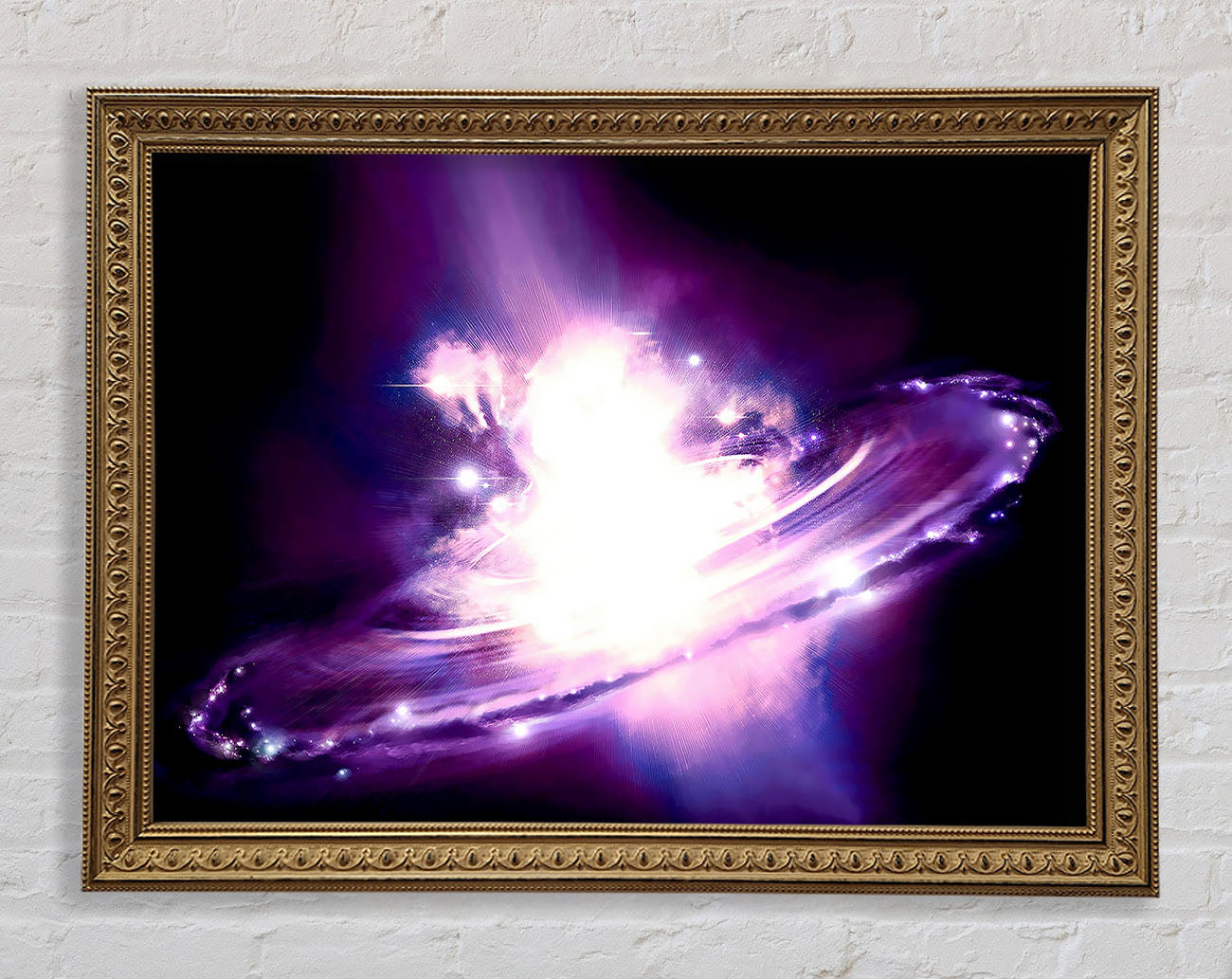 Pink Exploding Star Framed Print