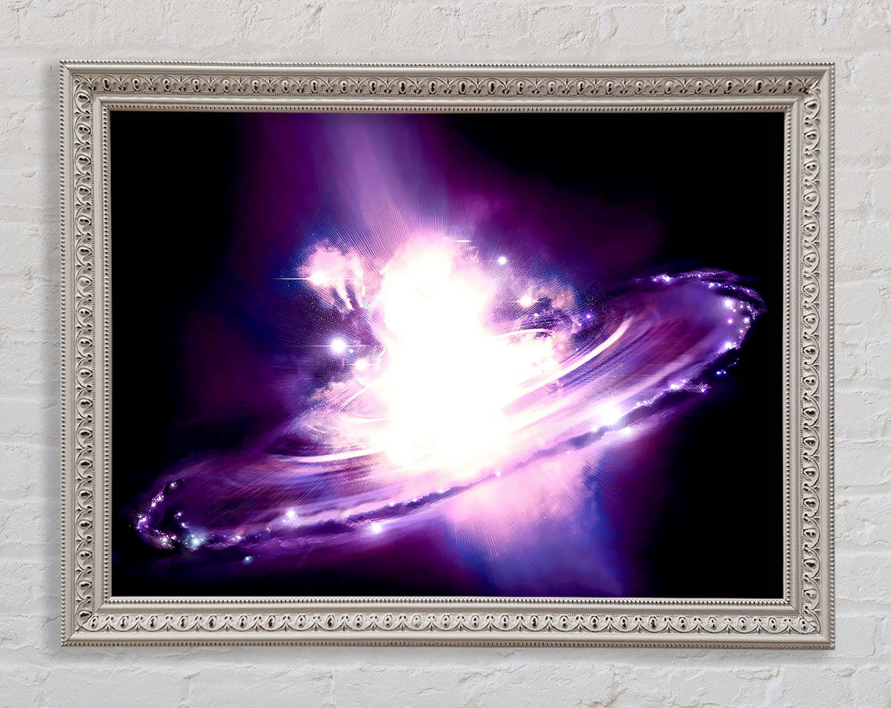 Pink Exploding Star Framed Print