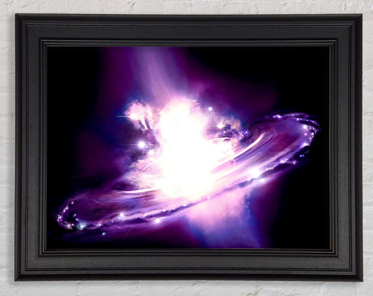 Pink Exploding Star Framed Print