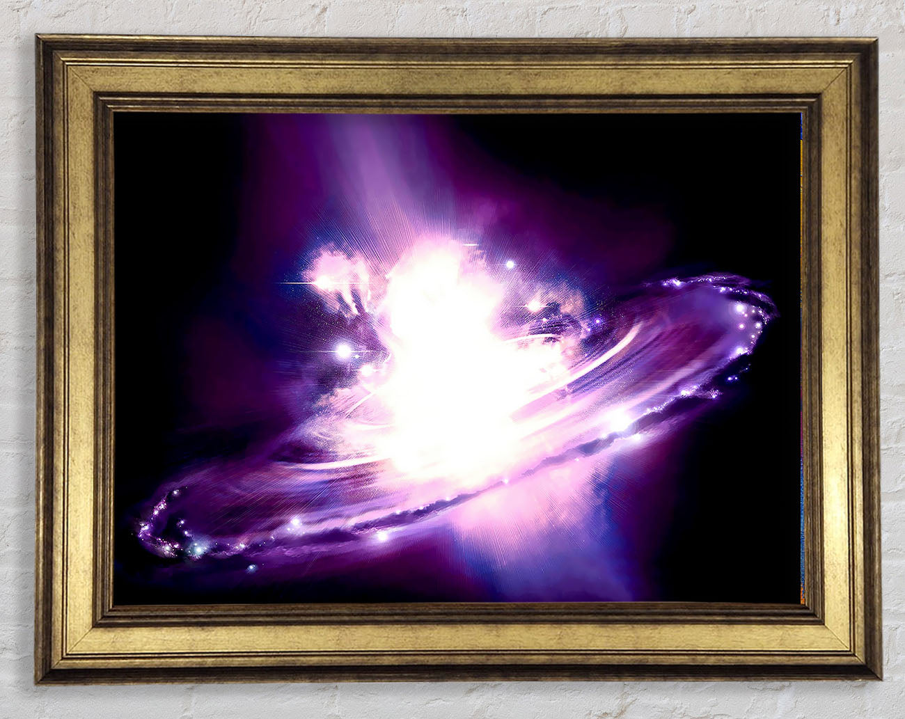 Pink Exploding Star Framed Print
