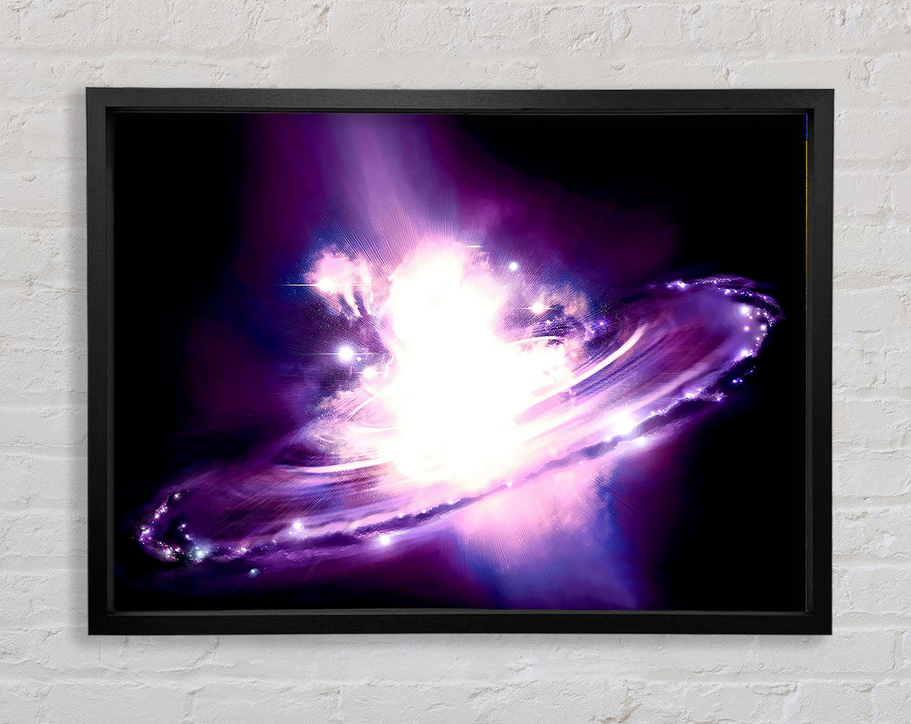 Pink Exploding Star Framed Print