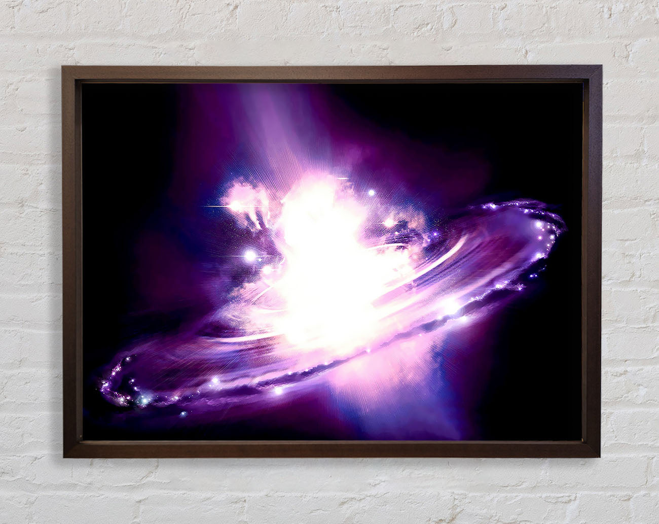 Pink Exploding Star Framed Print
