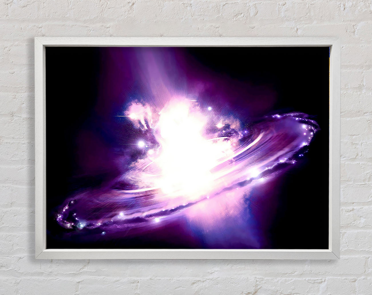 Pink Exploding Star Framed Print