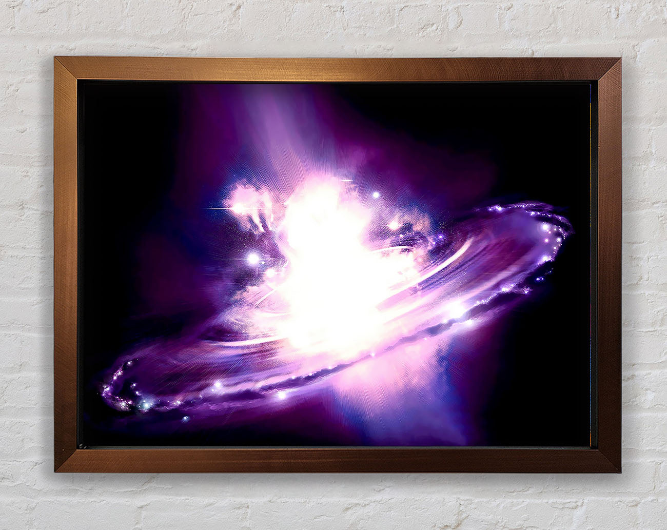 Pink Exploding Star Framed Print