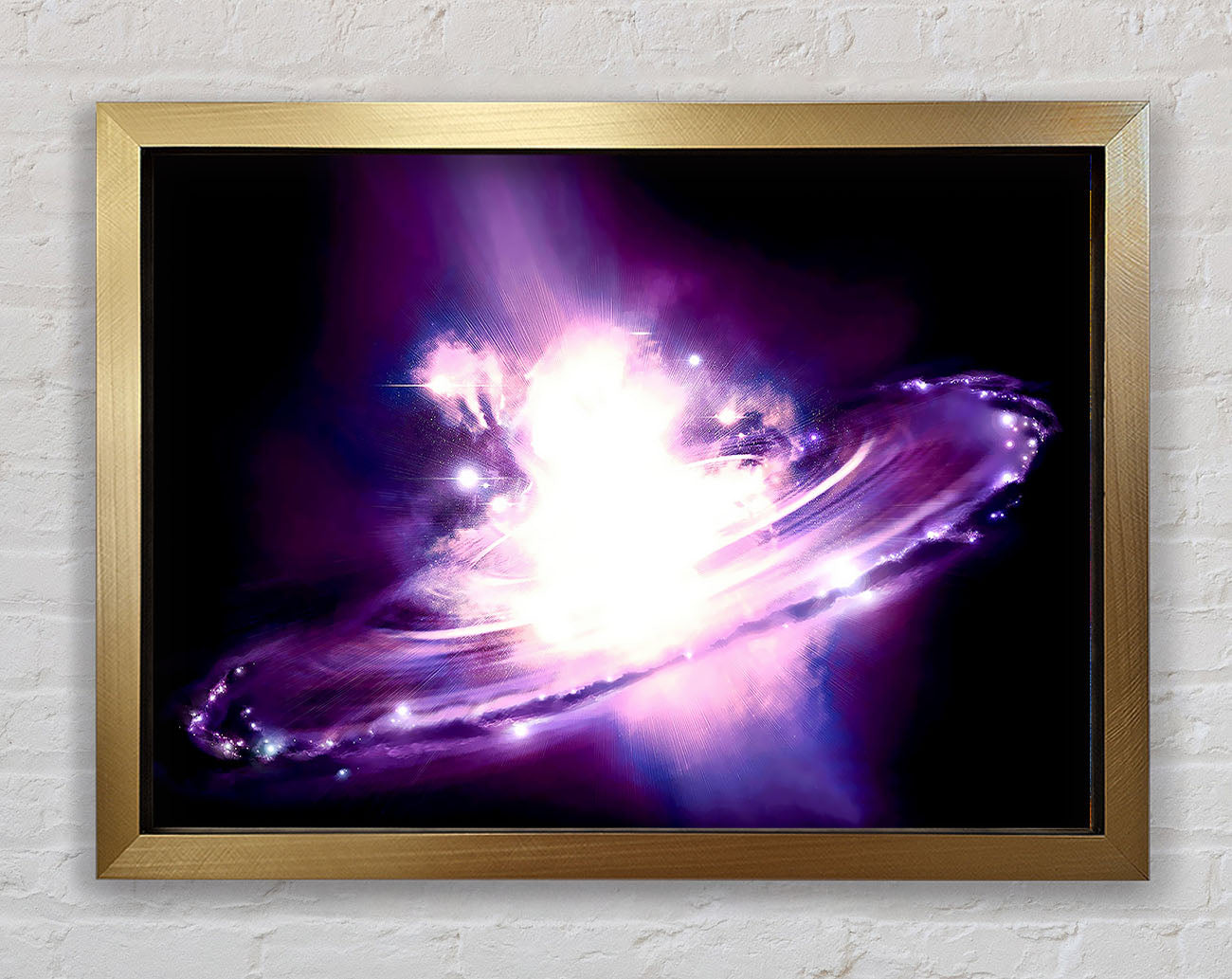 Pink Exploding Star Framed Print