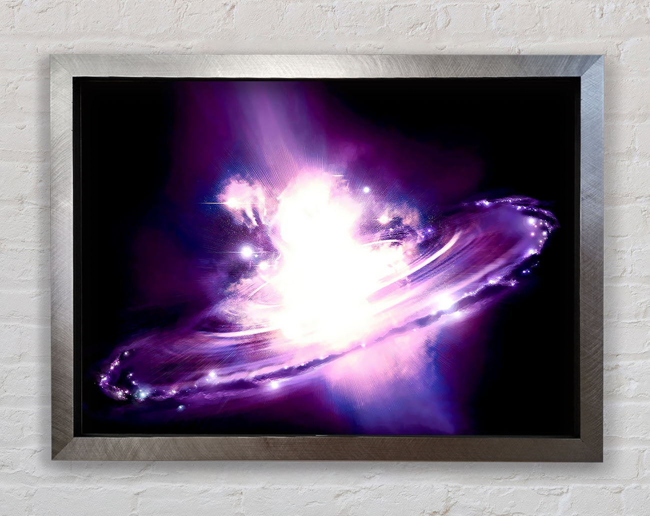 Pink Exploding Star Framed Print