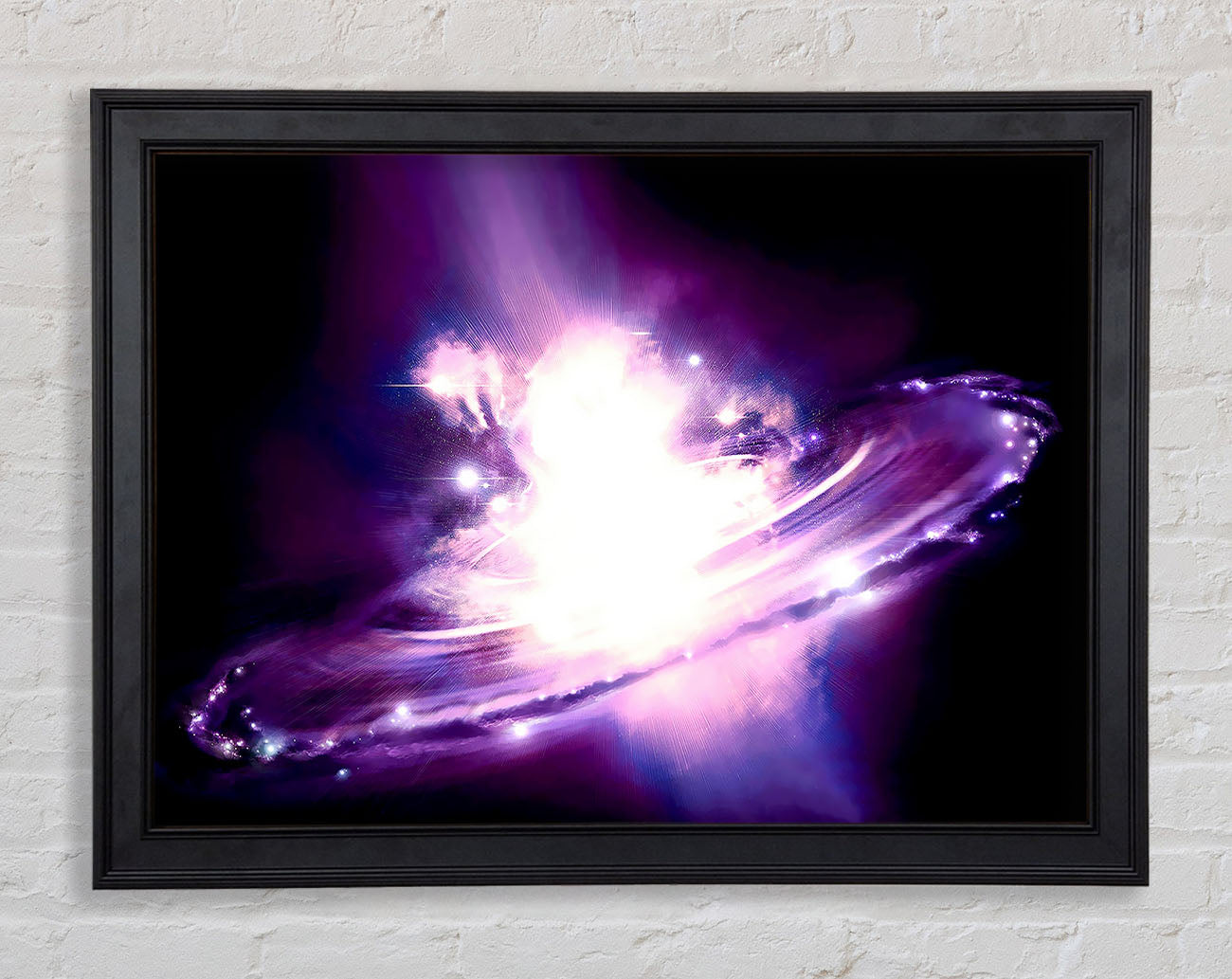 Pink Exploding Star Framed Print