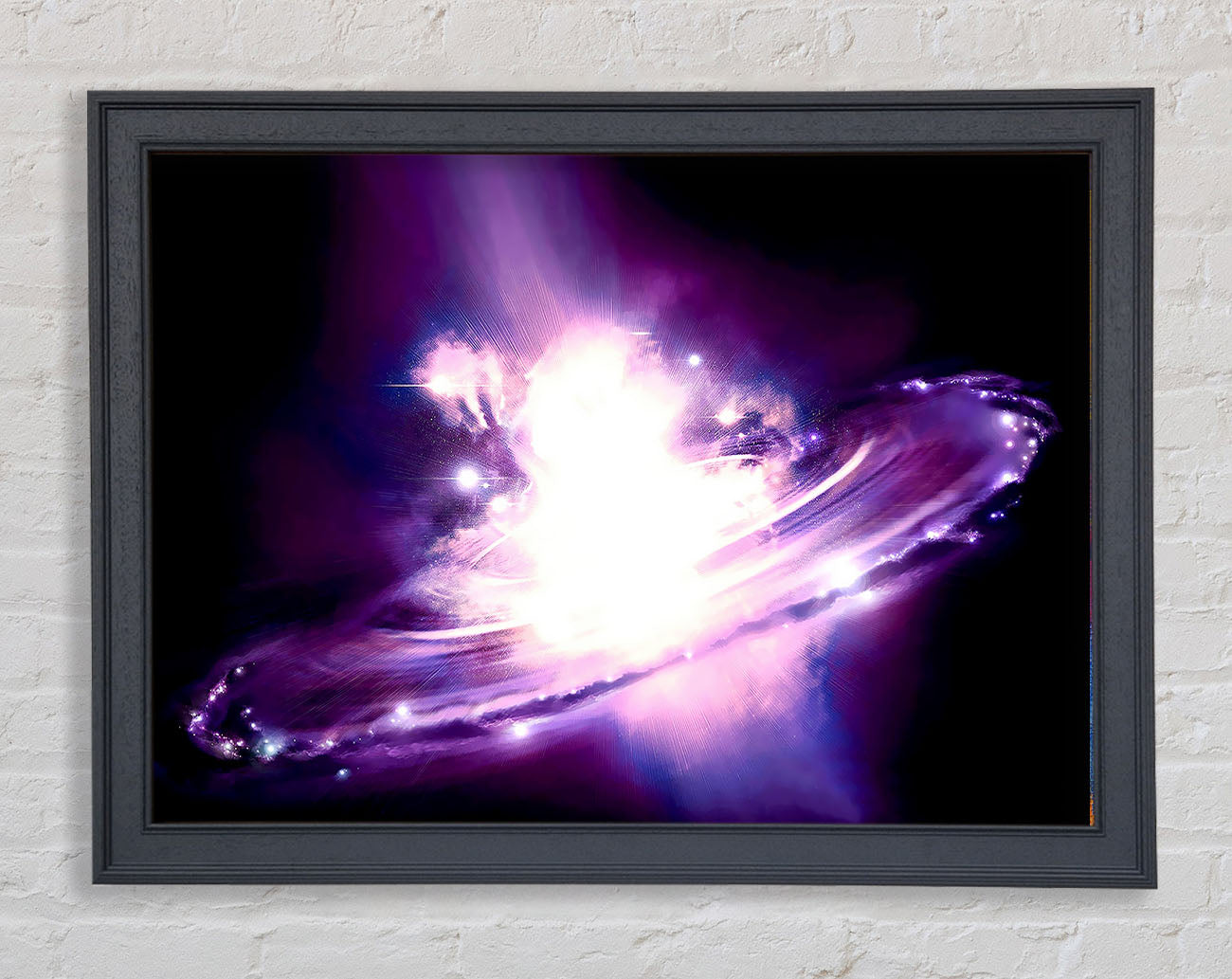 Pink Exploding Star Framed Print
